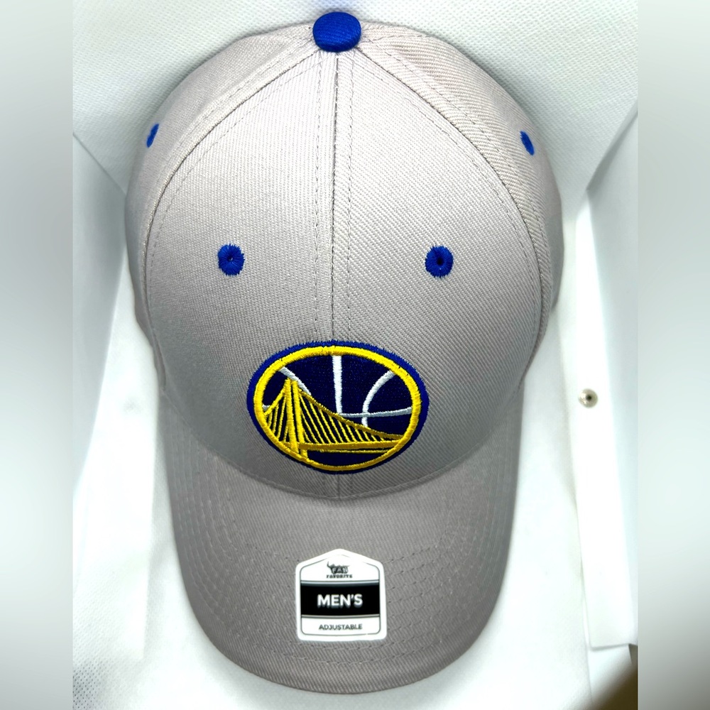 Fan Favorite Golden State Warriors Adjustable Baseball Cap Hat Gray NBA